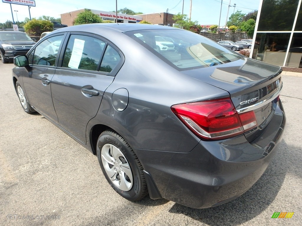 2013 Civic LX Sedan - Polished Metal Metallic / Gray photo #3