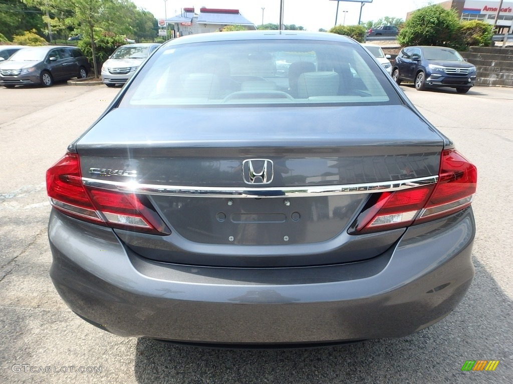 2013 Civic LX Sedan - Polished Metal Metallic / Gray photo #4