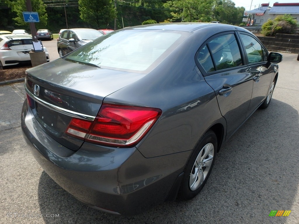 2013 Civic LX Sedan - Polished Metal Metallic / Gray photo #5