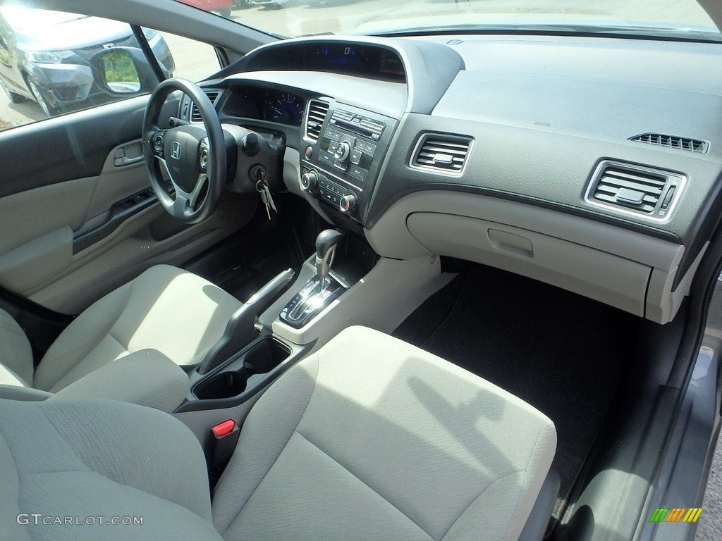 2013 Civic LX Sedan - Polished Metal Metallic / Gray photo #11