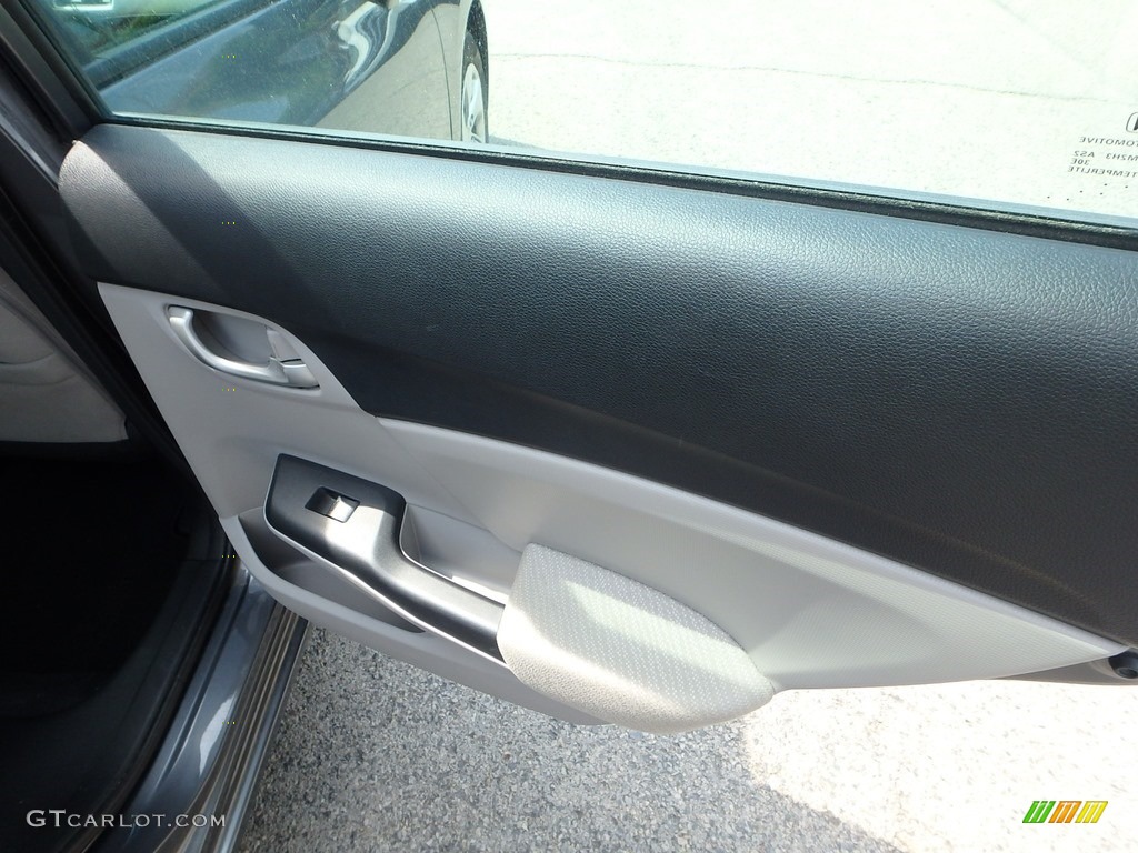 2013 Civic LX Sedan - Polished Metal Metallic / Gray photo #14
