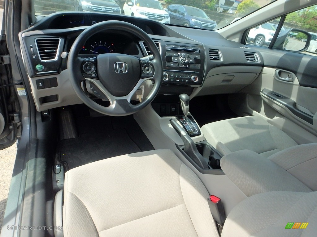 2013 Civic LX Sedan - Polished Metal Metallic / Gray photo #17