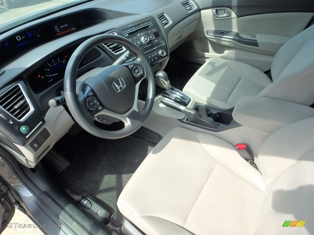 2013 Civic LX Sedan - Polished Metal Metallic / Gray photo #20