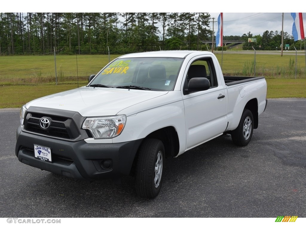 2013 Tacoma Regular Cab - Super White / Graphite photo #10