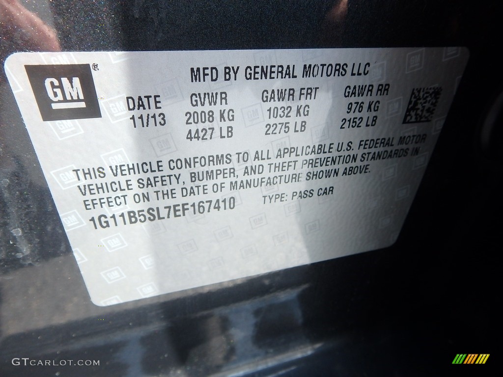 2014 Malibu LS - Ashen Gray Metallic / Jet Black/Titanium photo #29