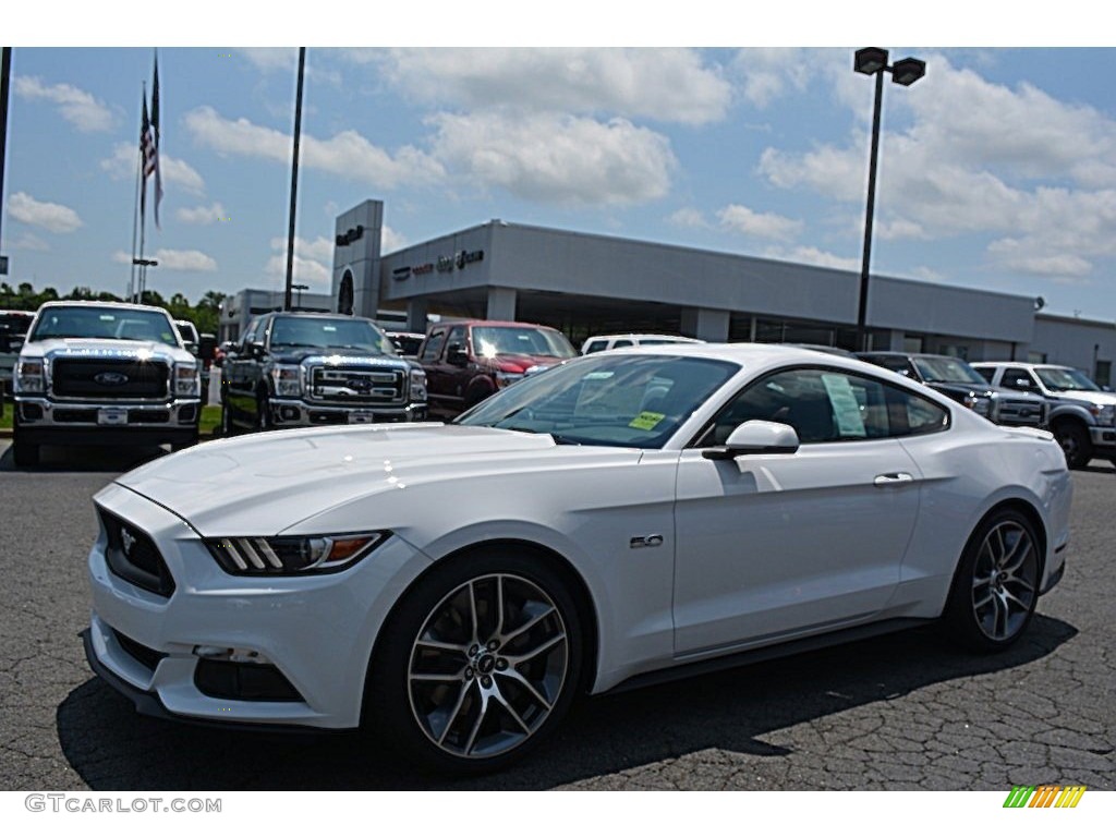 2016 Mustang GT Premium Coupe - Oxford White / Dark Saddle photo #3