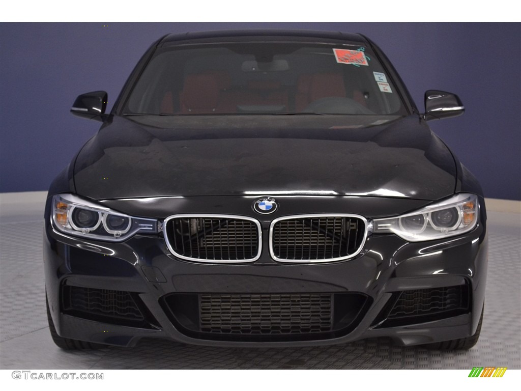 2013 3 Series 335i Sedan - Black Sapphire Metallic / Coral Red/Black photo #2