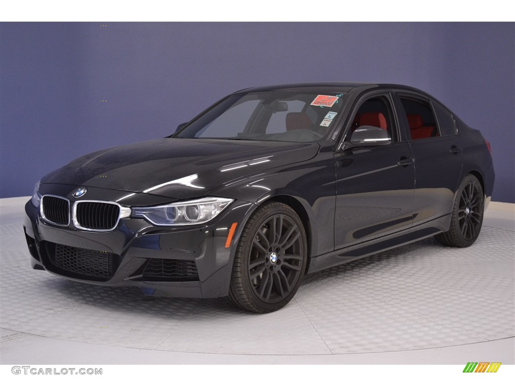 2013 3 Series 335i Sedan - Black Sapphire Metallic / Coral Red/Black photo #3