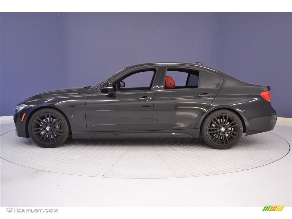 2013 3 Series 335i Sedan - Black Sapphire Metallic / Coral Red/Black photo #4