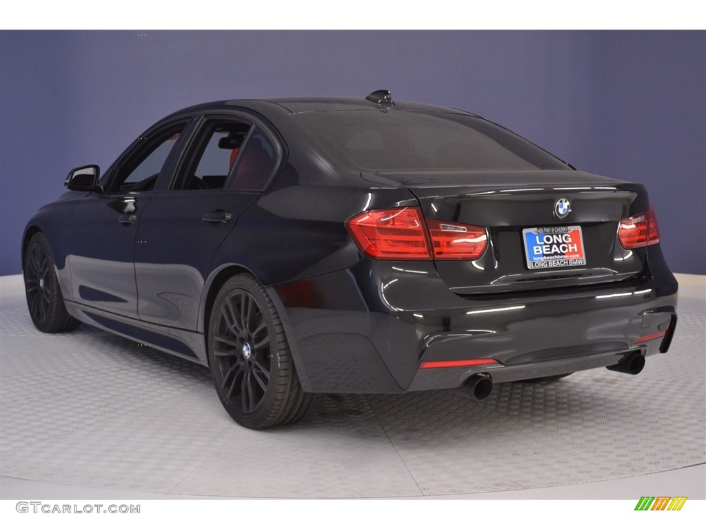 2013 3 Series 335i Sedan - Black Sapphire Metallic / Coral Red/Black photo #5