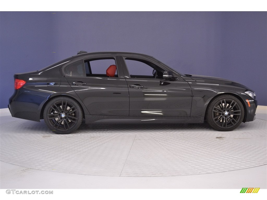 2013 3 Series 335i Sedan - Black Sapphire Metallic / Coral Red/Black photo #8