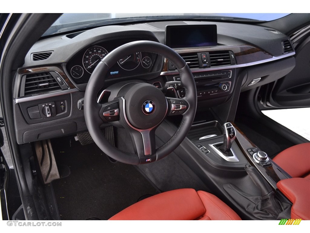 2013 3 Series 335i Sedan - Black Sapphire Metallic / Coral Red/Black photo #11