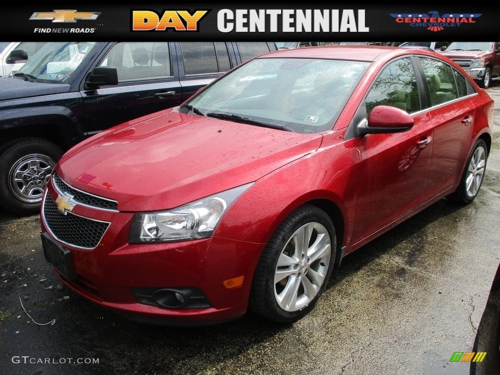2013 Cruze LTZ - Victory Red / Cocoa/Light Neutral photo #1