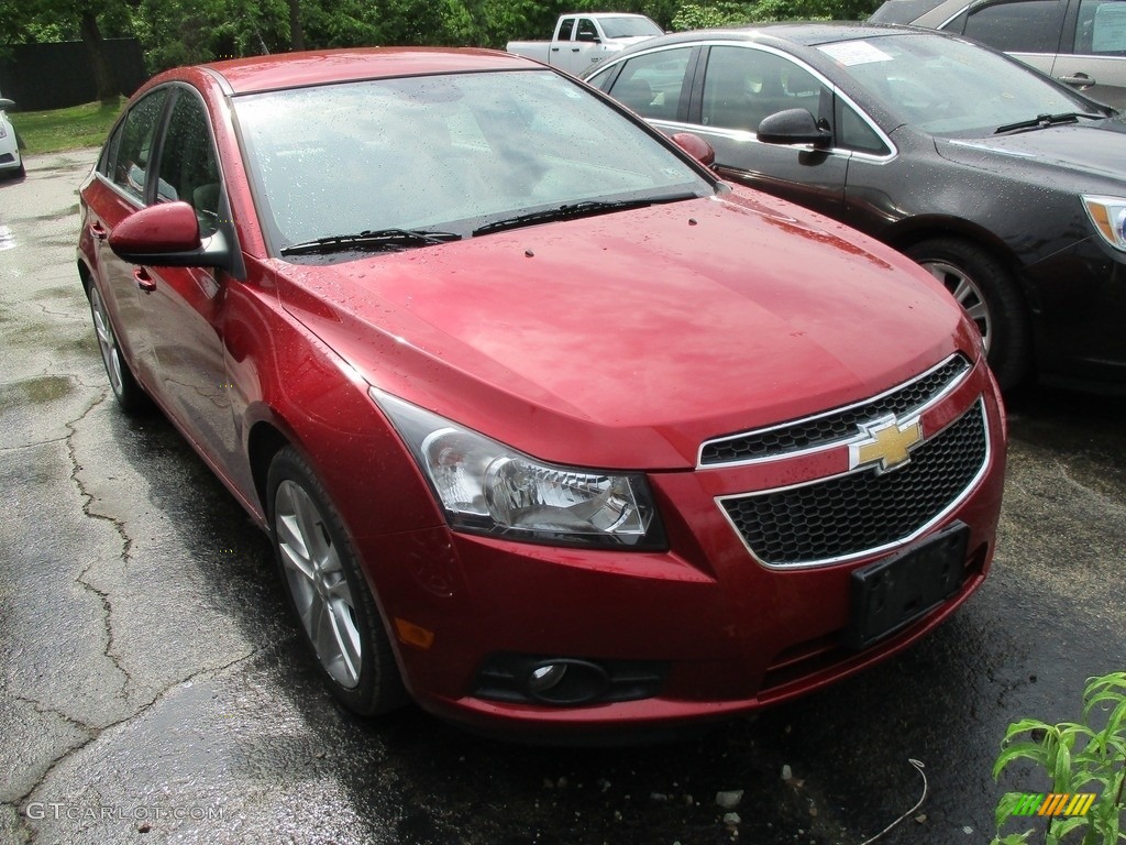 2013 Cruze LTZ - Victory Red / Cocoa/Light Neutral photo #2
