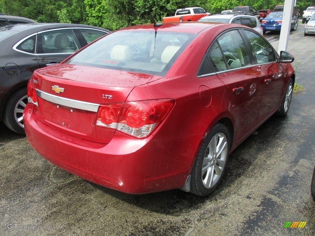 2013 Cruze LTZ - Victory Red / Cocoa/Light Neutral photo #3