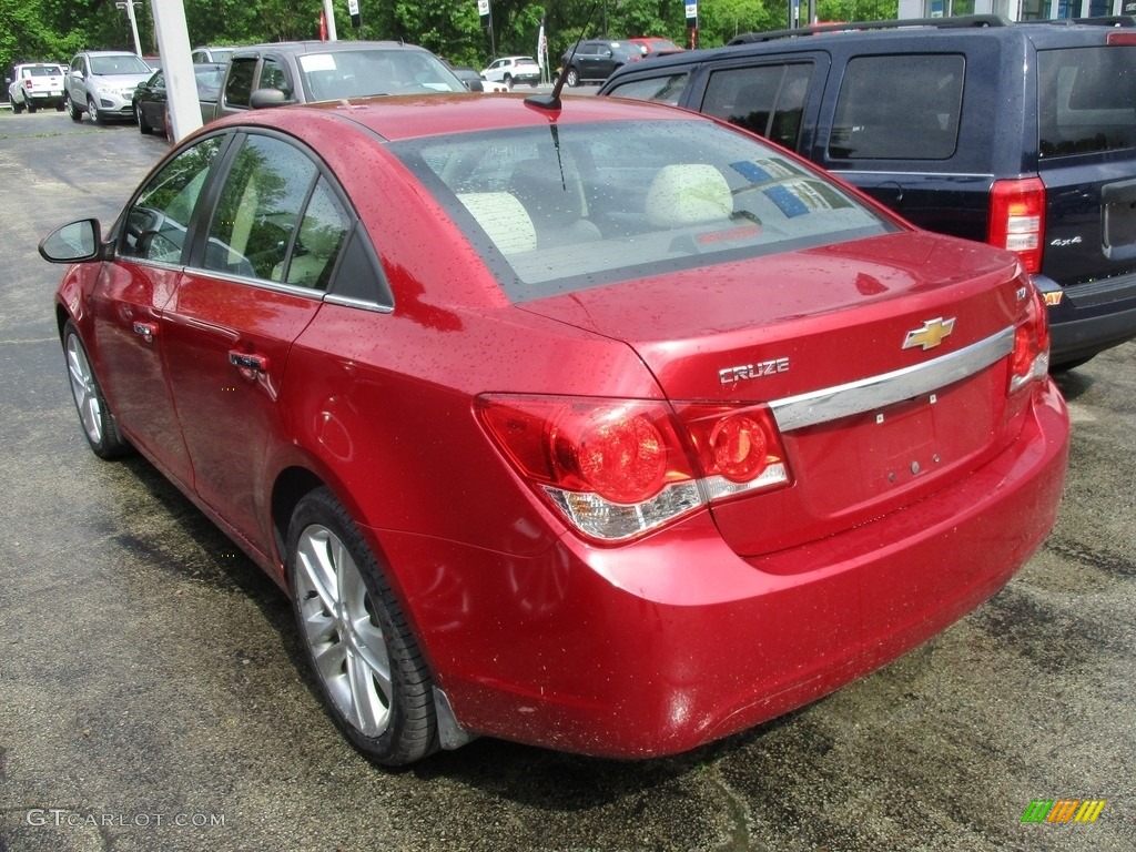 2013 Cruze LTZ - Victory Red / Cocoa/Light Neutral photo #5
