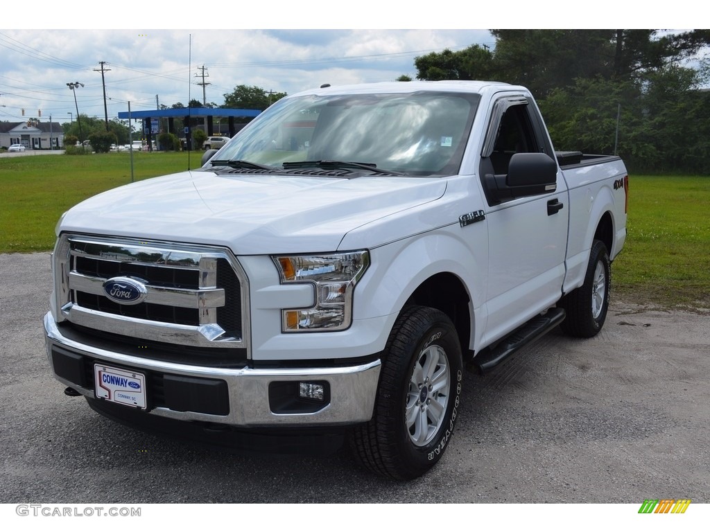 2016 F150 XLT Regular Cab 4x4 - Oxford White / Medium Earth Gray photo #9