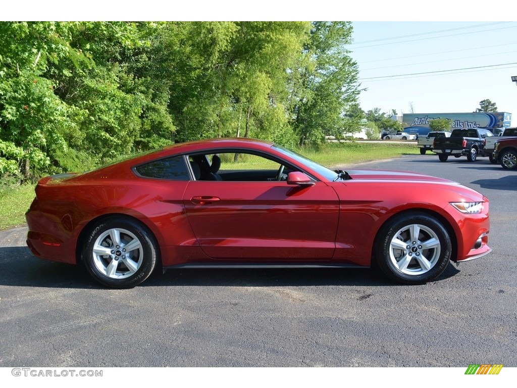 2015 Mustang EcoBoost Coupe - Ruby Red Metallic / 50 Years Raven Black photo #2