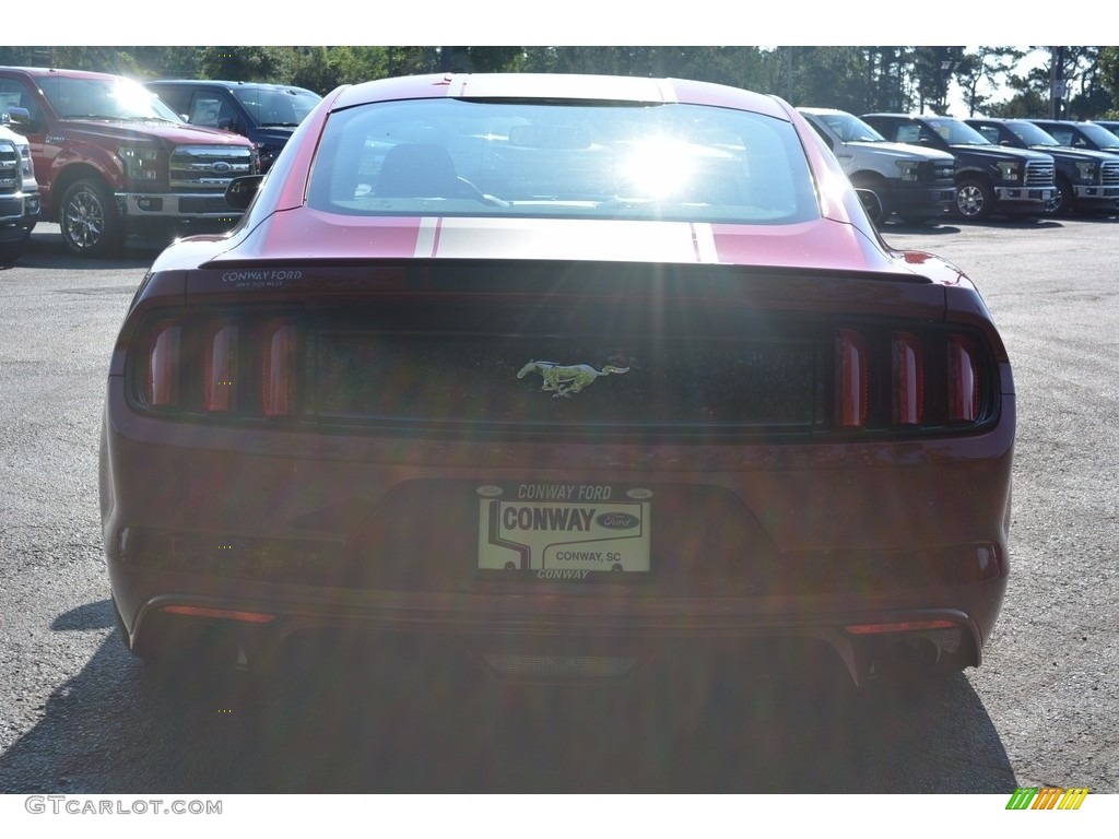 2015 Mustang EcoBoost Coupe - Ruby Red Metallic / 50 Years Raven Black photo #4