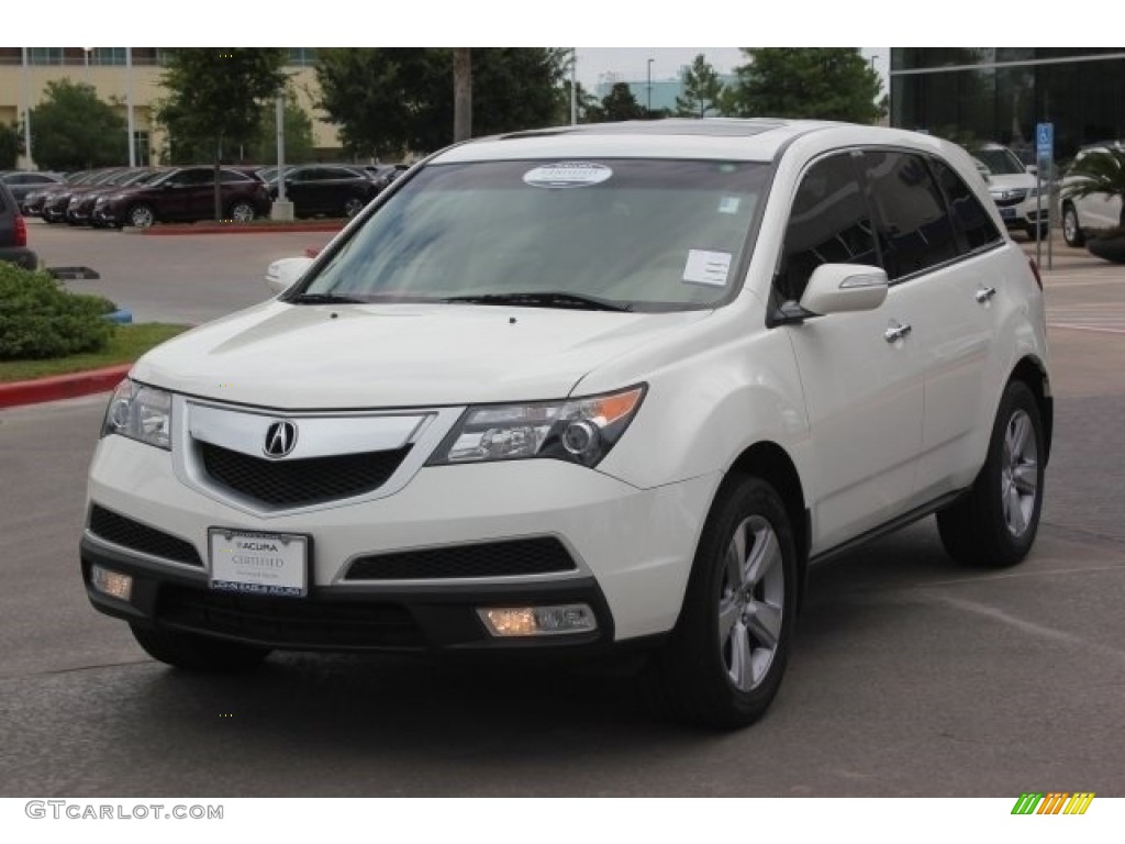 2013 MDX SH-AWD - Aspen White Pearl / Parchment photo #2