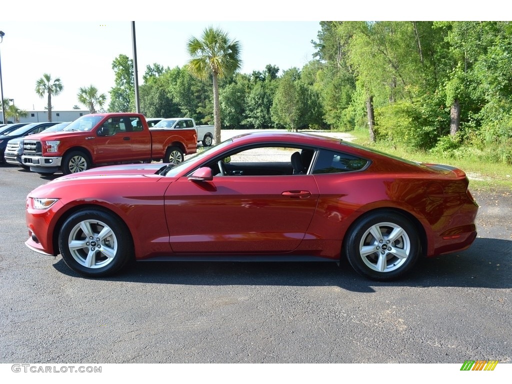 2015 Mustang EcoBoost Coupe - Ruby Red Metallic / 50 Years Raven Black photo #6
