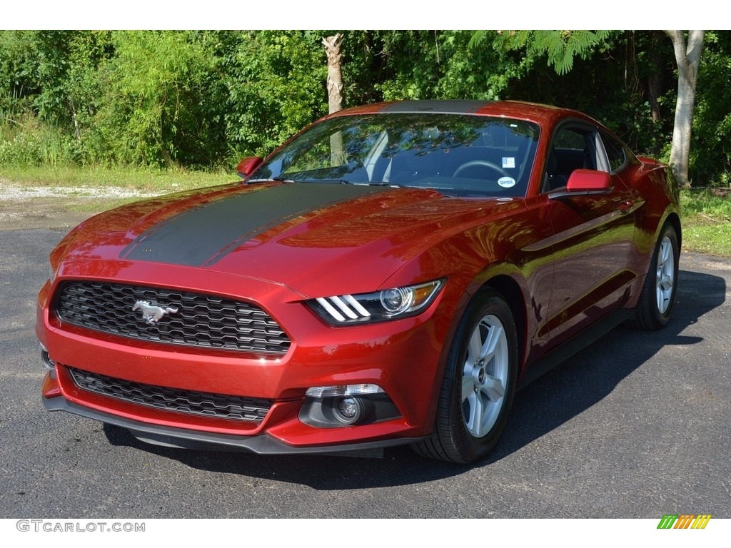 2015 Mustang EcoBoost Coupe - Ruby Red Metallic / 50 Years Raven Black photo #7