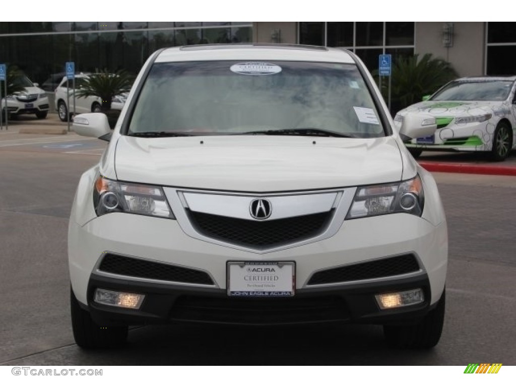 2013 MDX SH-AWD - Aspen White Pearl / Parchment photo #8
