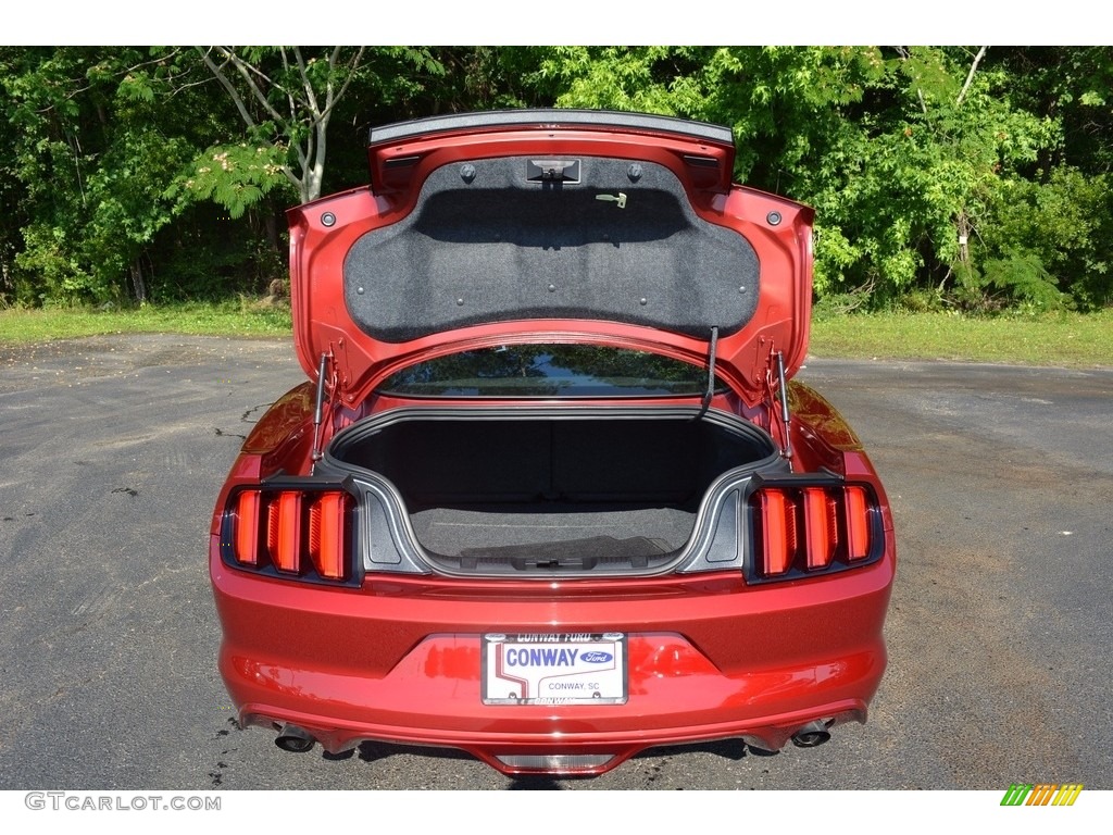 2015 Mustang EcoBoost Coupe - Ruby Red Metallic / 50 Years Raven Black photo #16