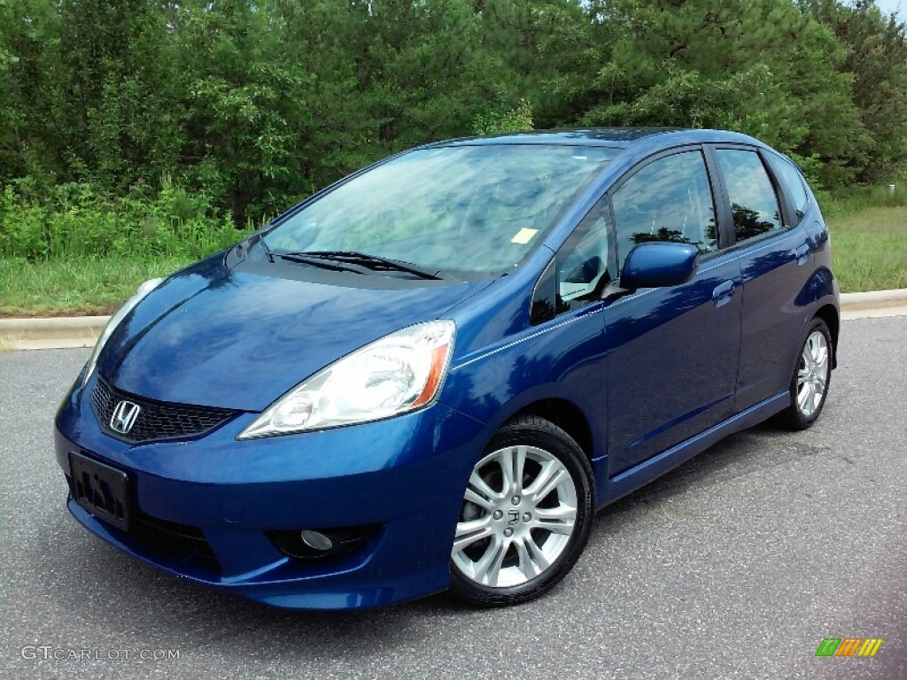 Blue Sensation Pearl 2009 Honda Fit Sport Exterior Photo #113425607