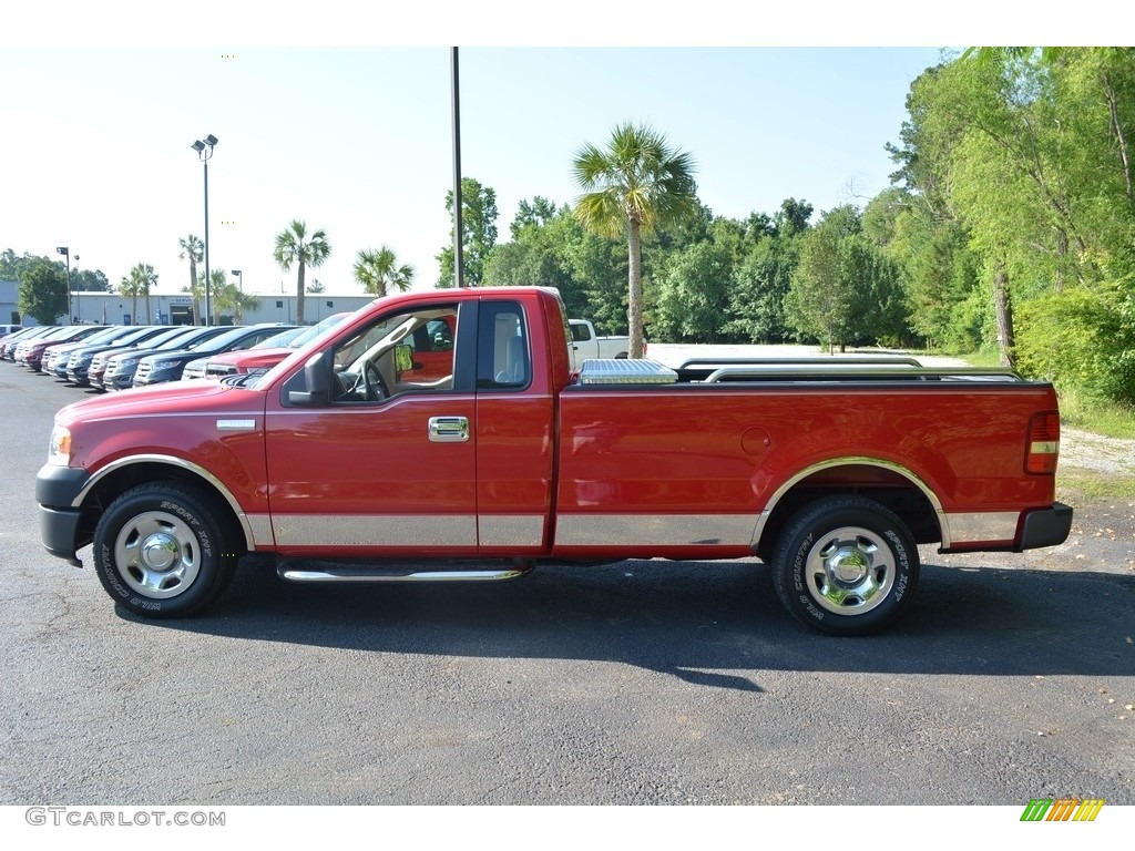 2008 F150 XL Regular Cab - Bright Red / Tan photo #8