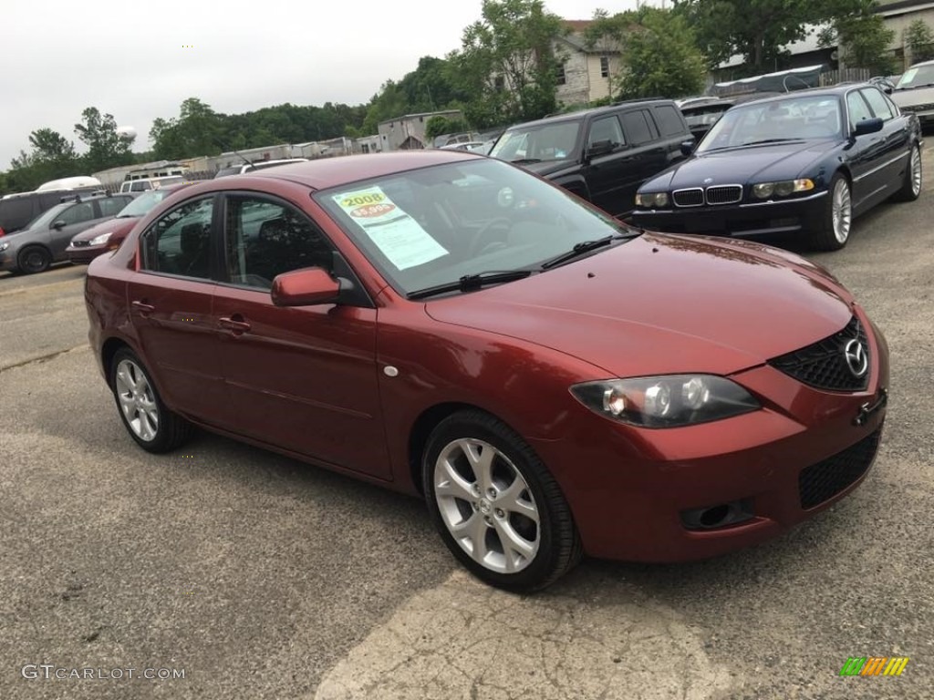 2008 MAZDA3 i Touring Sedan - True Red / Black photo #8