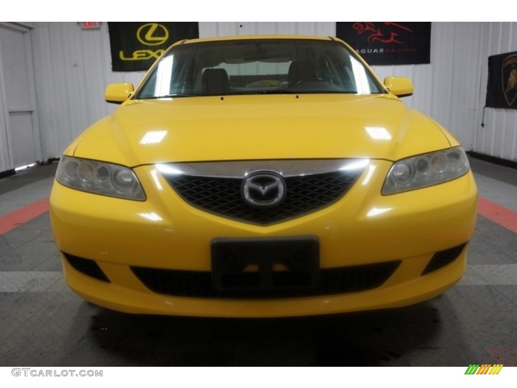 2003 MAZDA6 i Sedan - Speed Yellow / Black photo #4