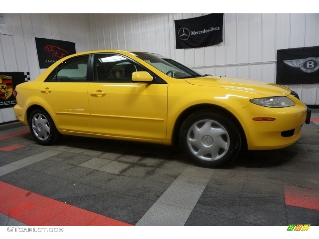 2003 MAZDA6 i Sedan - Speed Yellow / Black photo #6