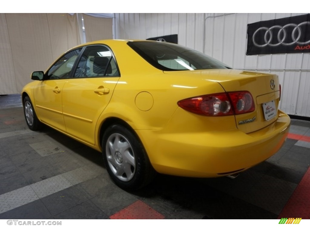 2003 MAZDA6 i Sedan - Speed Yellow / Black photo #10