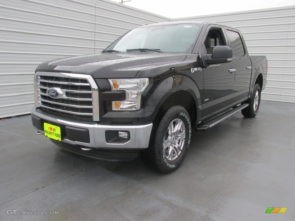 2016 F150 XLT SuperCrew 4x4 - Shadow Black / Medium Earth Gray photo #7