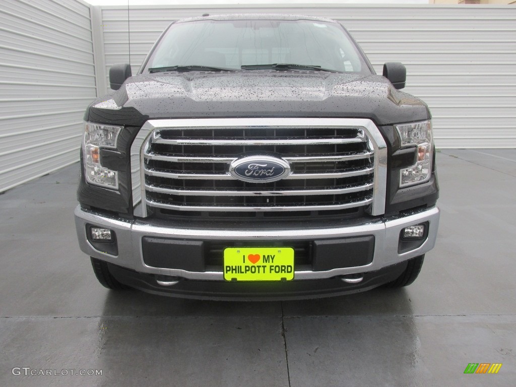 2016 F150 XLT SuperCrew 4x4 - Shadow Black / Medium Earth Gray photo #8