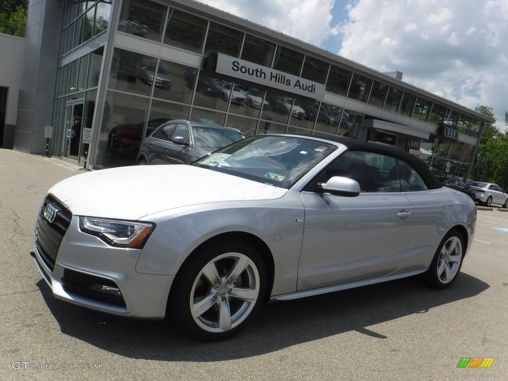2016 A5 Premium Plus quattro Convertible - Florett Silver Metallic / Black photo #2