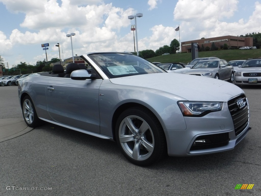 2016 A5 Premium Plus quattro Convertible - Florett Silver Metallic / Black photo #8