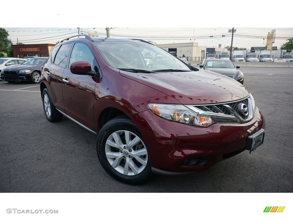 2012 Murano SL AWD - Merlot / Black photo #2