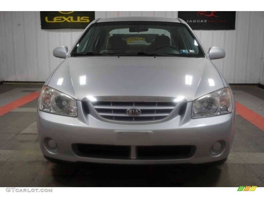2006 Spectra EX Sedan - Clear Silver / Beige photo #4
