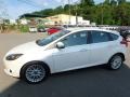 2013 White Platinum Ford Focus Titanium Hatchback  photo #6