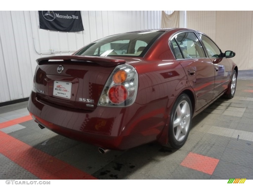 2002 Altima 3.5 SE - Nouveau Ruby / Blond Beige photo #8