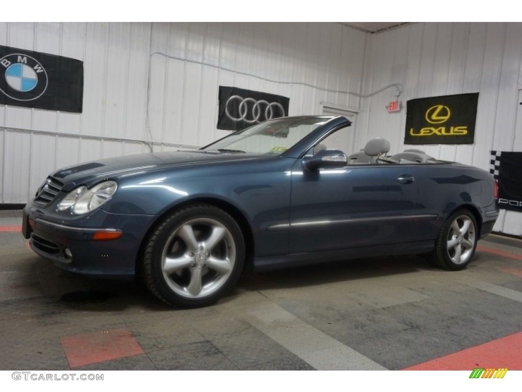 2005 CLK 320 Cabriolet - Cadet Blue Metallic / Charcoal photo #2