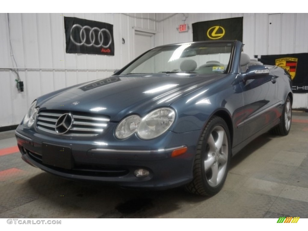 2005 CLK 320 Cabriolet - Cadet Blue Metallic / Charcoal photo #3