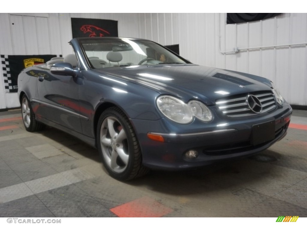 2005 CLK 320 Cabriolet - Cadet Blue Metallic / Charcoal photo #5