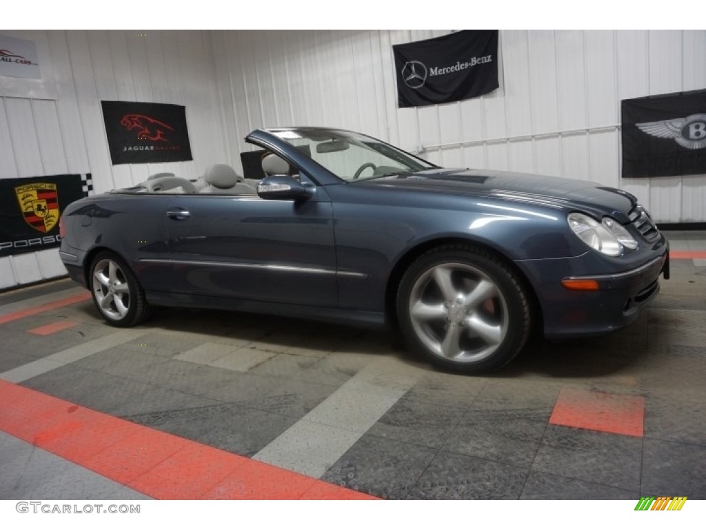 2005 CLK 320 Cabriolet - Cadet Blue Metallic / Charcoal photo #6