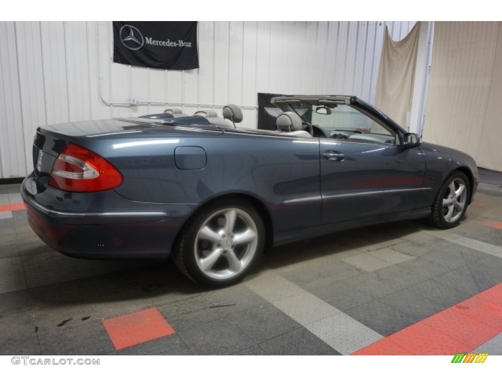 2005 CLK 320 Cabriolet - Cadet Blue Metallic / Charcoal photo #7