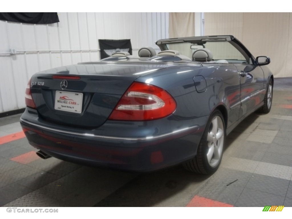 2005 CLK 320 Cabriolet - Cadet Blue Metallic / Charcoal photo #8