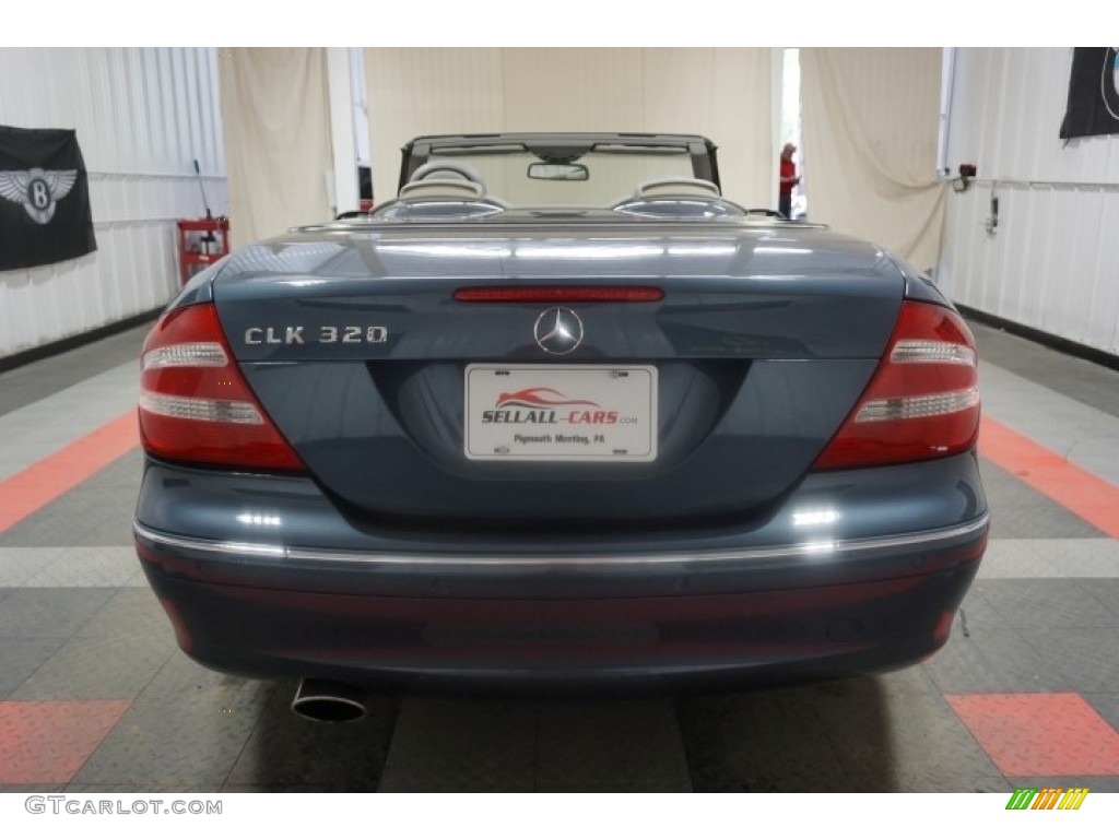 2005 CLK 320 Cabriolet - Cadet Blue Metallic / Charcoal photo #9