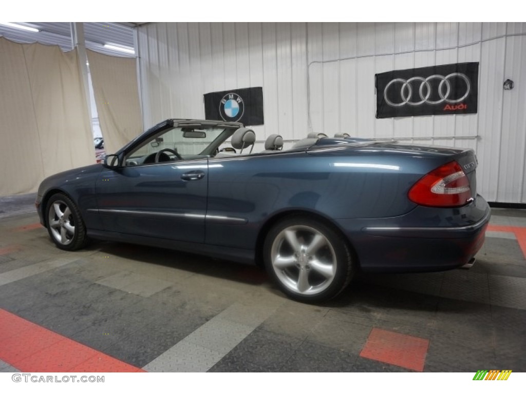2005 CLK 320 Cabriolet - Cadet Blue Metallic / Charcoal photo #11